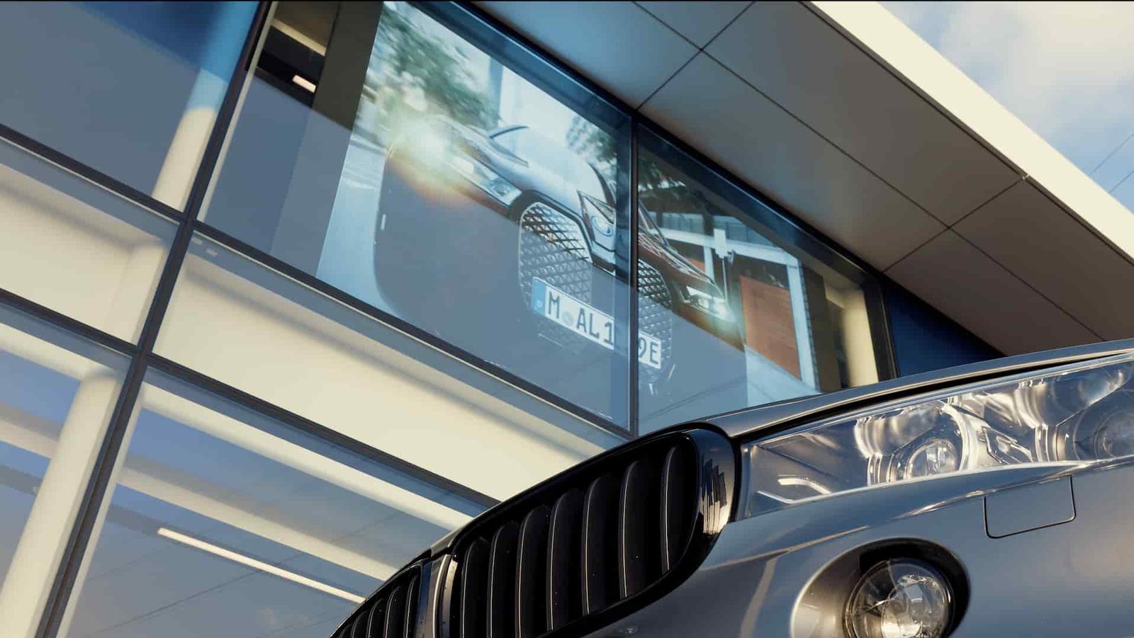 Transparant LED-scherm in een etalage