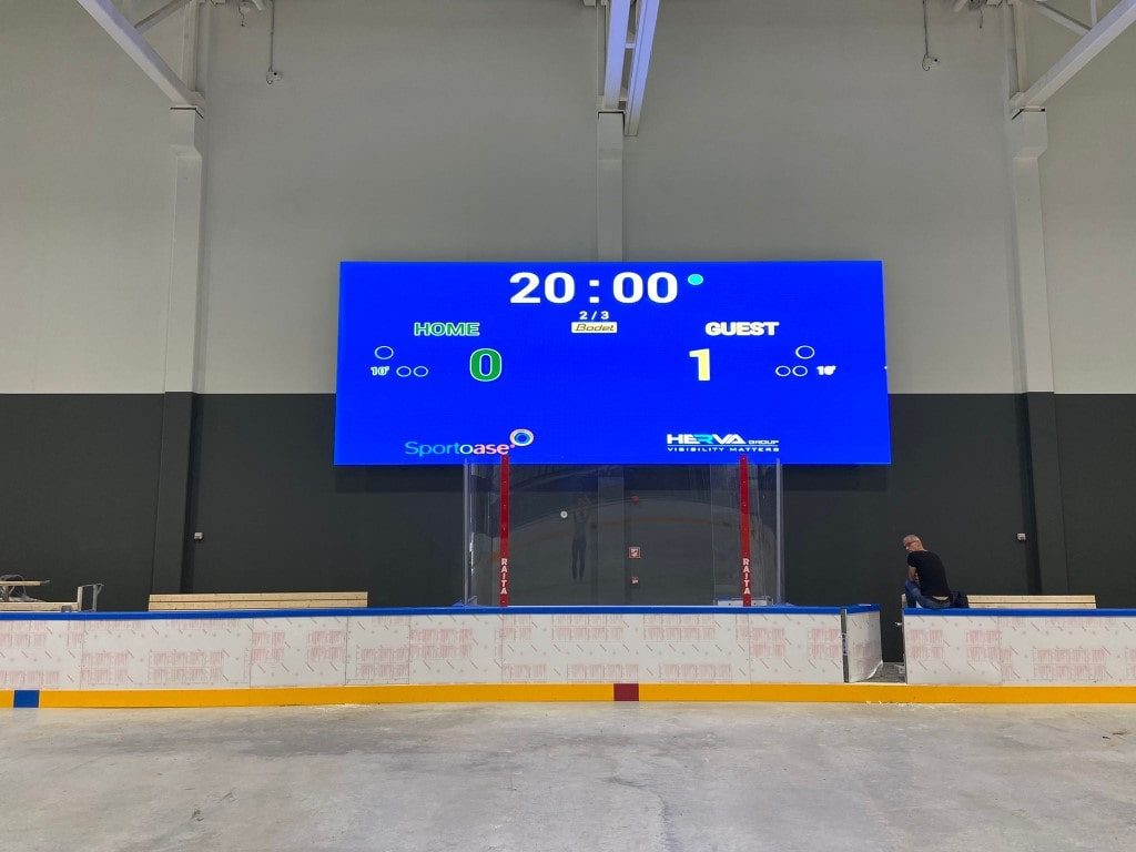 Indoor LED-scorebord in een sporthal